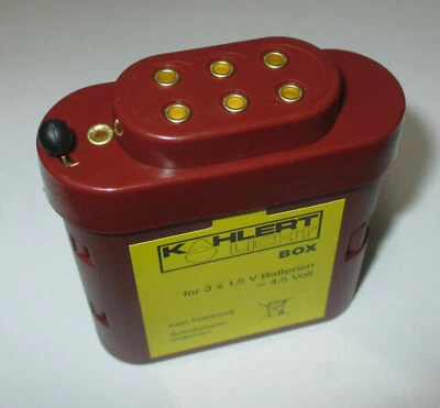 Kahlert 60897 Batteriebox mit Kappe für 3x1,5 Volt Batterien *NEU/OVP*