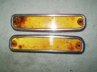 Par de 1973-1980 CHEVY GMC Pickup Truck luzes indicadoras laterais lentes âmbar #5 - Imagem 1 de 4