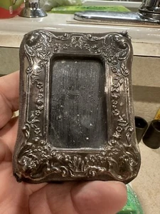 CORNICE FOTOGRAFICA VINTAGE ART NOVEAU ARGENTO STERLING ENGLAND KFL! - Foto 1 di 5