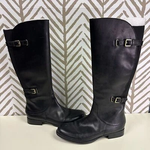 Naturalizer Jamison N5 Comfort Leather Black Knee High Tall Boots Size 9M - Picture 1 of 8