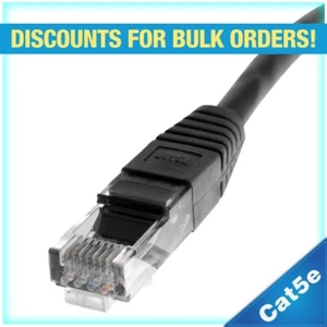 Skyline™ 8-Conductor 24 AWG RJ-45 Cat5e Ethernet Patch Cable (1ft, Black) - Picture 1 of 6