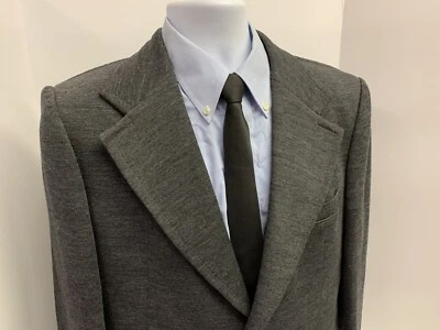 Cortefiel Gray Solid Blazer with Graphics Size 42L Made In Spain Spanish Graphic - Image 1 of 4