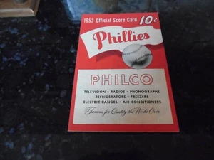 1953 Philadelphia Phillies vs Chicago Cubs Scorecard (Scored) - Picture 1 of 2