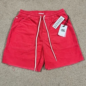 NWT BDG Mens Avery Cord Cuttoff Shorts Red Size Small - Picture 1 of 6