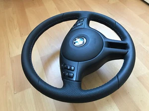 Original SPORT Lederlenkrad Lenkrad BMW E38 E39 E46 E53 Neu Leder OHNE TAUSCH - Bild 1 von 18