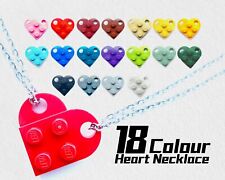 Heart Necklace Pendant｜18 Colours｜Made with LEGO bricks｜Gift for Love｜Free P&P