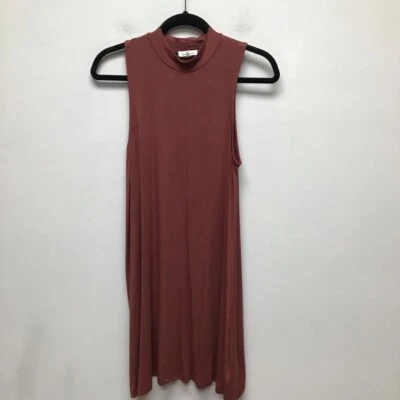 Silence + Noise Womens Shift Dress Brown Stretch Crew Neck Sleeveless USA S - Image 1 of 4