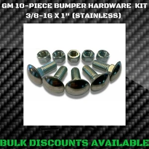 1967-1981 GM F BODY Front / Rear Chrome BUMPER BOLTS NUTS 3/8" STAINLESS GM NOS - Picture 1 of 2