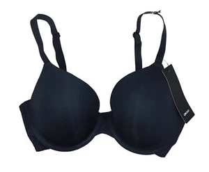 DKNY Lace Comfort Underwire Solid Color Women's Demi Bra 30DD NWT Black - Picture 1 of 2
