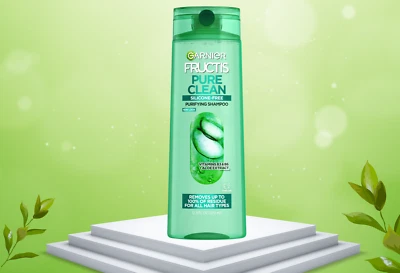 Garnier Fructis Pure Clean Shampoo, Silicone-Free, Hair Care, 12.5 Fl Oz - Image 1 of 4