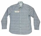 James Harper NWT Men's Keele Textured Stripe Long Sleeve Shirt Size XL Navy Blue