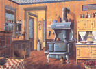 Country+Kitchen+Cook+Stove+Hoosier+Cabinet+Grinder+Crock+Print+SIGNED+by+Souders
