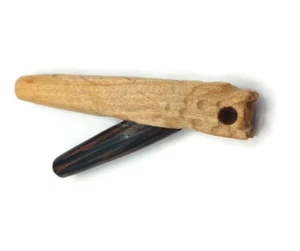 Handmade Peruvian Kuripe - Wood and Natural Stone - Inca Puma Design - Shamanic - Picture 1 of 4