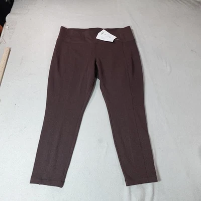 Athleta Leggings Womens 2X Brown Delancey Herringbone Tight Ankle Pockets Plus - Image 1 of 4