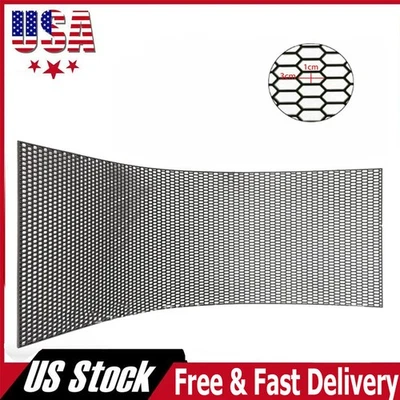 Universal Black ABS Plastic Racing Honeycomb Hex Mesh Grill Spoiler Bumper Vent - Image 1 of 4