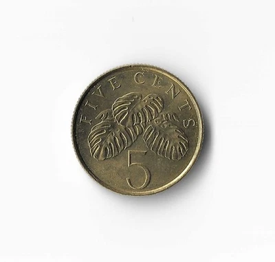 1995 Singapore - 5 Cents - 583 - Aluminum Bronze - 1.5g - Image 1 of 2