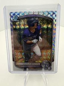 2025 Bowman Chrome Charlie Condon Geometric Refractor #401/499 - Picture 1 of 2
