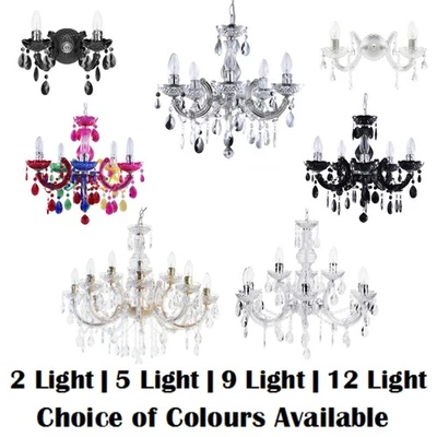 Litecraft Marie Therese Chandelier & Wall Light Multi Arm - 8 Colours            - Image 1 of 4