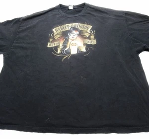Harley Davidson 5XL T-Shirt Black. Well Worn, Broken In And Soft. Very Nice - Picture 1 of 6