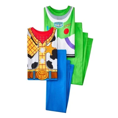 Toy Story Boy's Buzz Lightyear y Woody manga corta 4 piezas Juego de pijama, talla 6 Foto 1 de 3