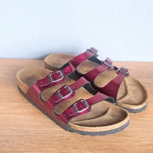 Birkenstock Florida Pink Fuchsia Riemchen Pantoletten Sandalen Damen 39 8 Deutschland Schuhe - Bild 1 von 9