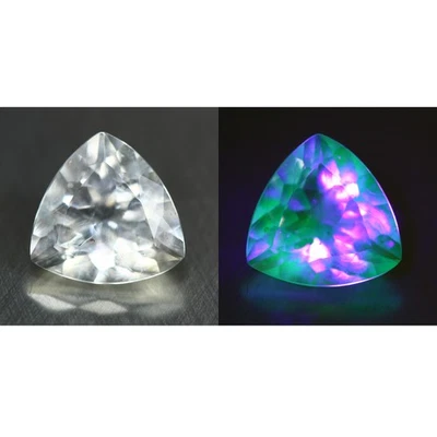 1.65 Cts" Antiguo_100% Natural Sin Tratar Mexicano UV Cambio de Color Ópalo Hialita " Foto 1 de 4