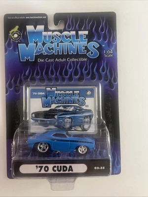 2002 Funline Muscle Machines ‘70 Plymouth AAR Cuda Barracuda Hemi Green 1:64 - Image 1 of 4