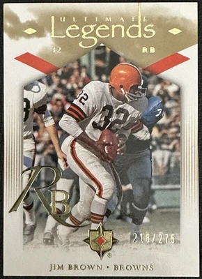 2008 Ultimate Collection Jim Brown Ultimate Legends #ed 218/275 Browns #114 - Image 1 of 2