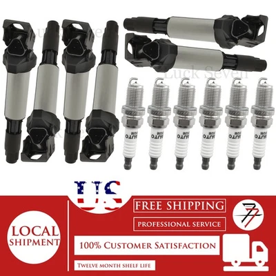 6pcs Ignition Coil and Spark Plug For 2007-2008 BMW 323i 2.5L L6 12131712219 — 第 1/4 张图片
