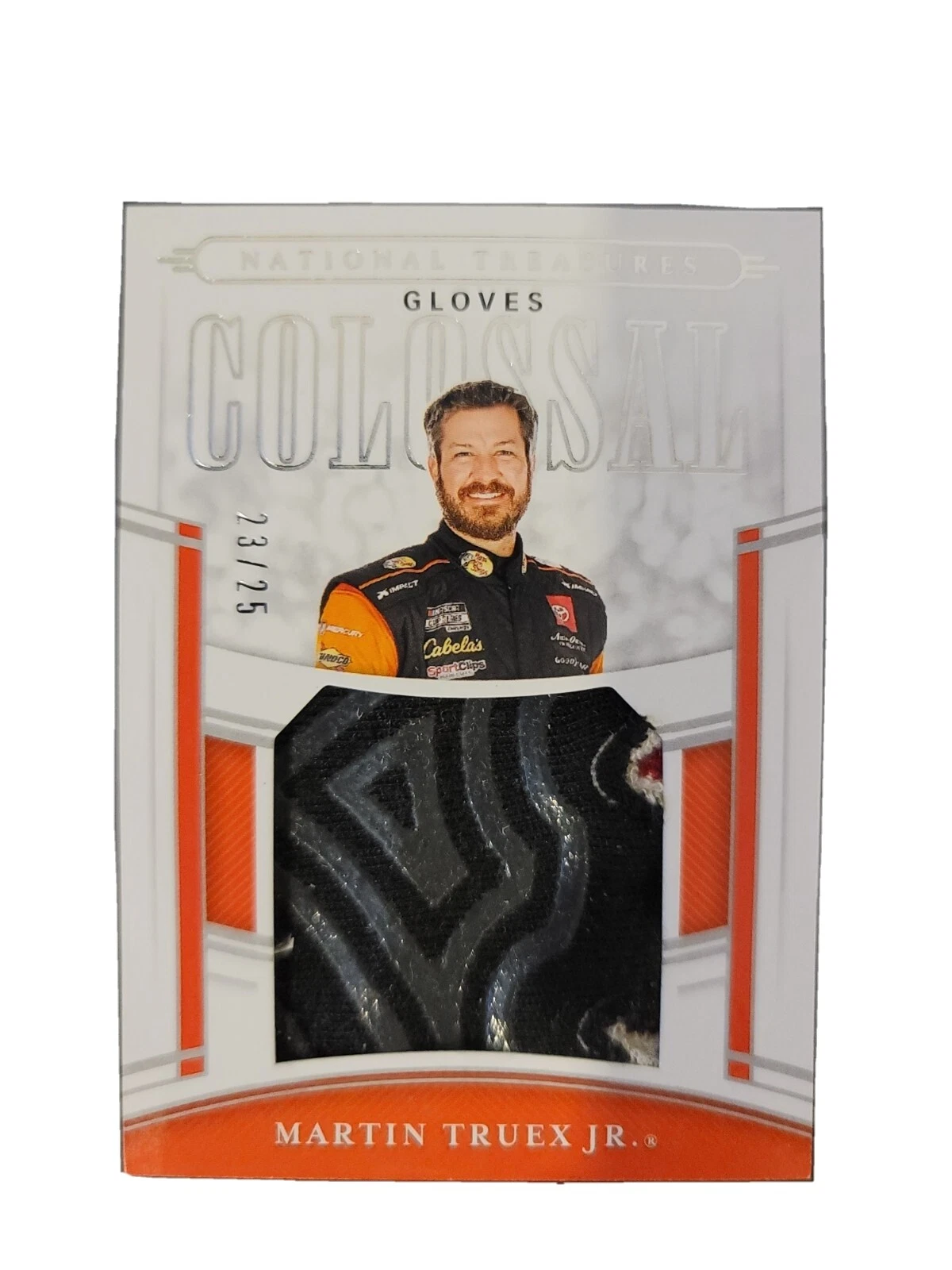 2020 National Treasures Colossal Gloves /25 Martin Truex Jr. Nascar