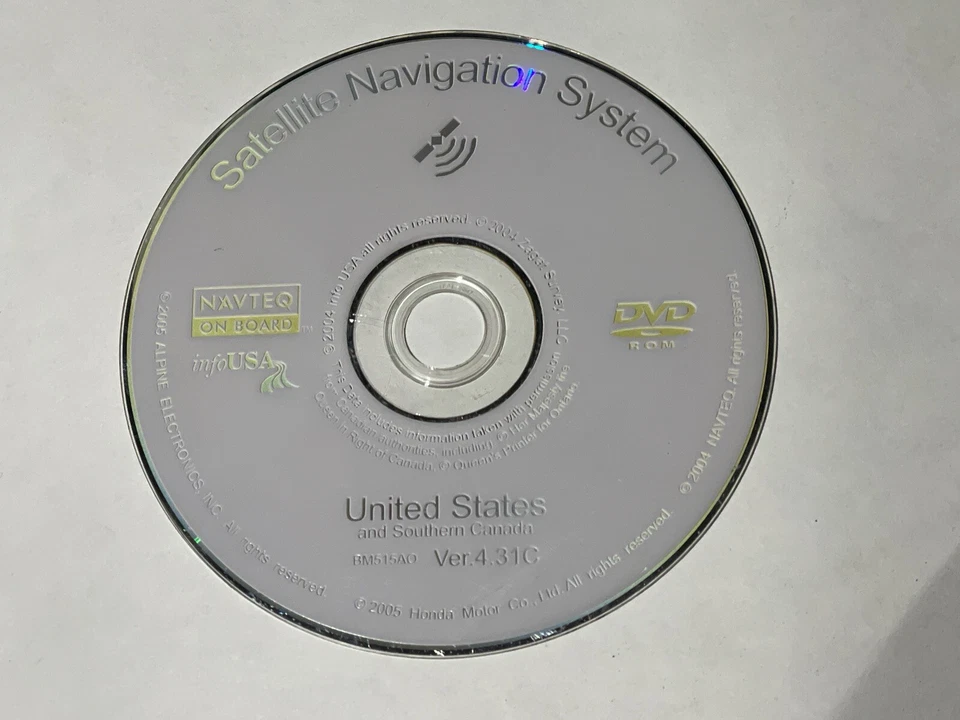 2005 2006 ACURA RL navegação por satélite DVD COVERS EUA VER.4.13C ACURA OEM🟠 - Imagem 1 de 4