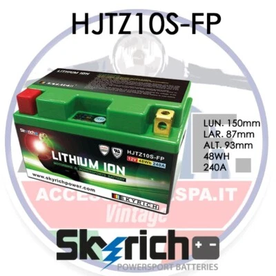 YTZ10S BATTERIA MOTO SKYRICH LITIO HJTZ10S-FP 48WH 280A - Immagine 1 di 2