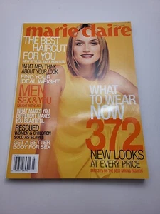 Model Amber Valletta On Cover Marie Claire Magazine March 1999 - Picture 1 of 6