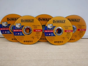 DeWALT 115mm x 1mm dt20593 inox stainless steel angle grinder cutting discs x 5 - Picture 1 of 1