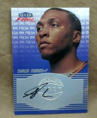 肖恩·马里昂 1999-00 FLEER FOCUS FRESH INK 新秀亲笔签名!SUNS F 名人堂亲笔签名 — 第 1/3 张图片