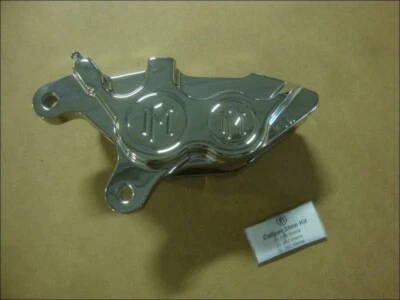 Big Dog Motorcycles CHROME PM FRONT brake caliper w/ pads all 2004-11 models - Image 1 of 4