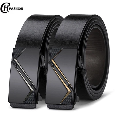 CH-FASHION Universal Leder Gürtel Automatische Schnalle Casual Business Vielseitiger Gürtel