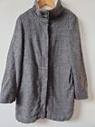 Gharani Strok Wool Blend Fleece Lined Cosy Coat Jacket Sz 14 L