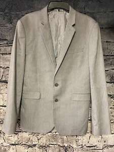 Express Mens Blazer Jacket Size Medium 40 Grey Cotton Sport Coat Preppy - Picture 1 of 12