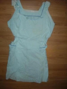 VTG CHECKERED TABLECLOTH DOROTHY WIZARD OF OZ CARMEN LEE HALF BELT DRESS - Picture 1 of 7