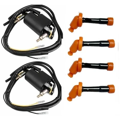 2 IGNITION COILS +Spark Plug Cap FOR SUZUKI KATANA 1100 GSX1100F 1988-1993 - Image 1 of 4