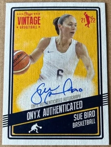 Tarjeta autógrafa de colección Sue Bird 2021-22 Onyx #VASU Ser #D 50 casi nueva-como nueva - Imagen 1 de 2