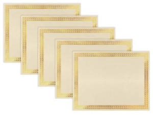 50 Blatt Auszeichnung Zertifikat Papier, Goldfolie Metallrand, Elfenbein Brief Größe... - Bild 1 von 8