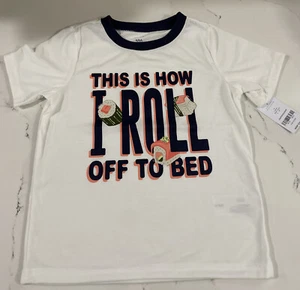 Carter's Boys 3pc Pajamas THIS IS HOW I ROLL (SUSHI) CHOOSE SIZE Shorts Summer  - Picture 1 of 4