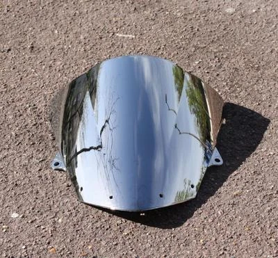 Bulle Racing Kawasaki ZX6R ZX-6R 636 2013 2014 2015 2016 Argento Cromo - Immagine 1 di 2