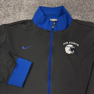 Air Force Falcons Sweatshirt Men Medium Gray Nike College Zip Up Football Jacket - Picture 1 of 10