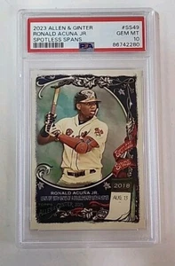 RONALD ACUNA JR. 2023 TOPPS ALLEN & GINTER PSA 10 Spotless Spans #SS49 SSP - Picture 1 of 2
