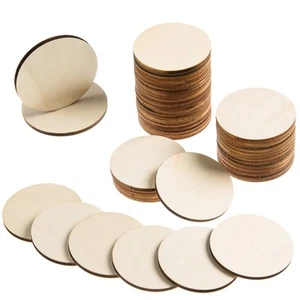300 Pieces 2 Inch Unfinished Round Wood Slices Round Wooden Discs Wood Circle... - Picture 1 of 7