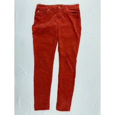 Seven For All Mankind The Skinny Corduroy Pants Burnt Orange Women's Size 29 - Image 1 of 4