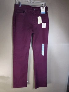 St. John's Bay rote Jeans Straight Größe 6 Mid Rise - Bild 1 von 10